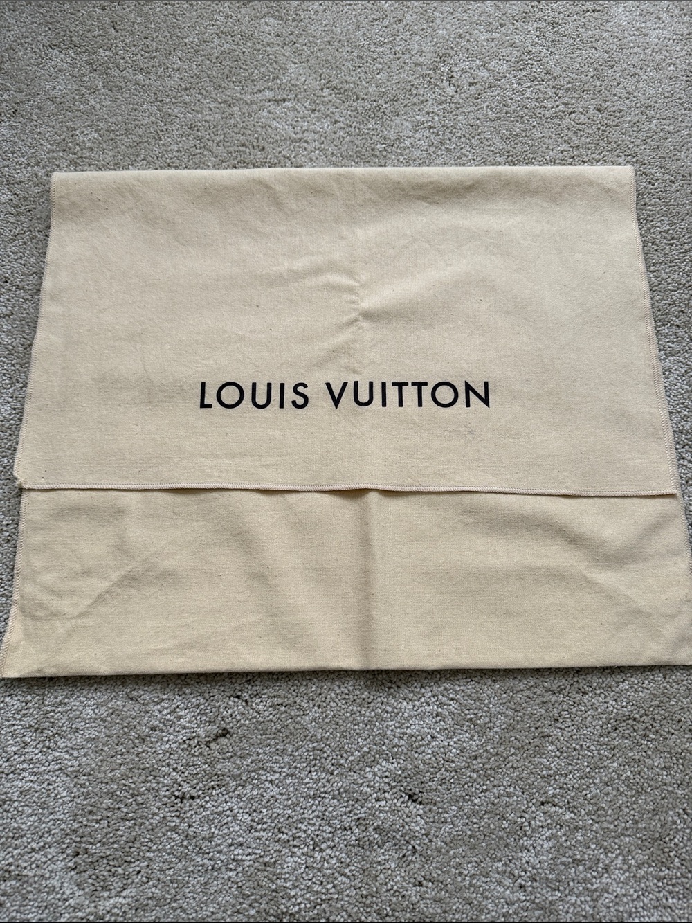 Louis Vuitton Beige Dust Cover with Black Logo